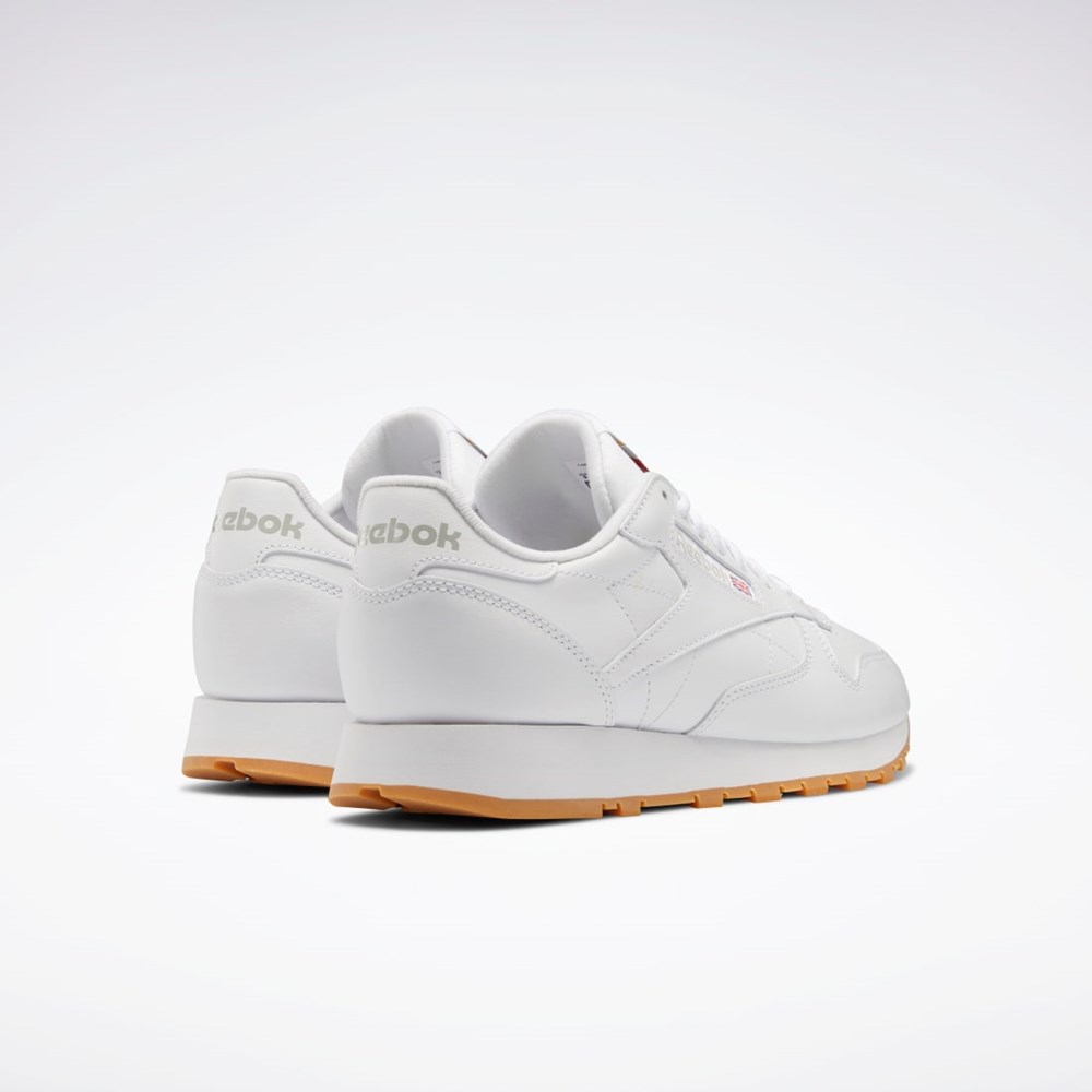 Reebok Classic Leather Shoes Biele Siva | GBQIF9782