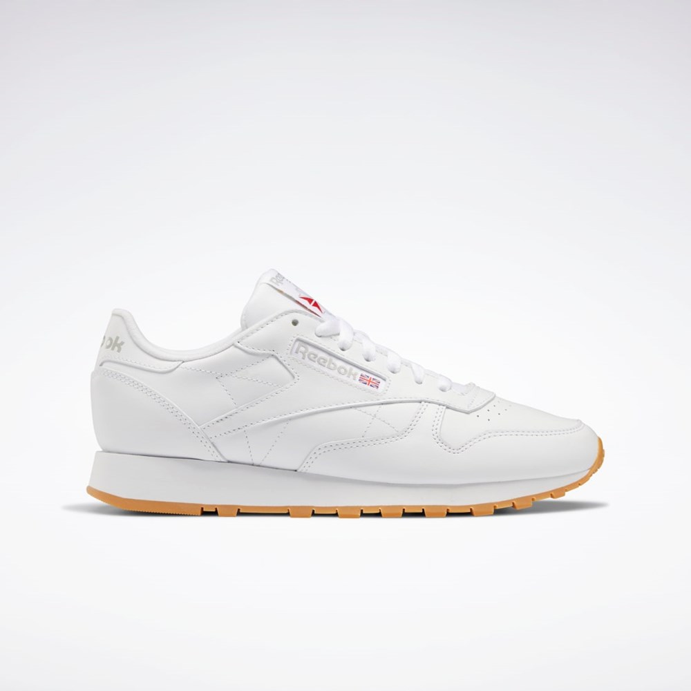 Reebok Classic Leather Shoes Biele Siva | GBQIF9782