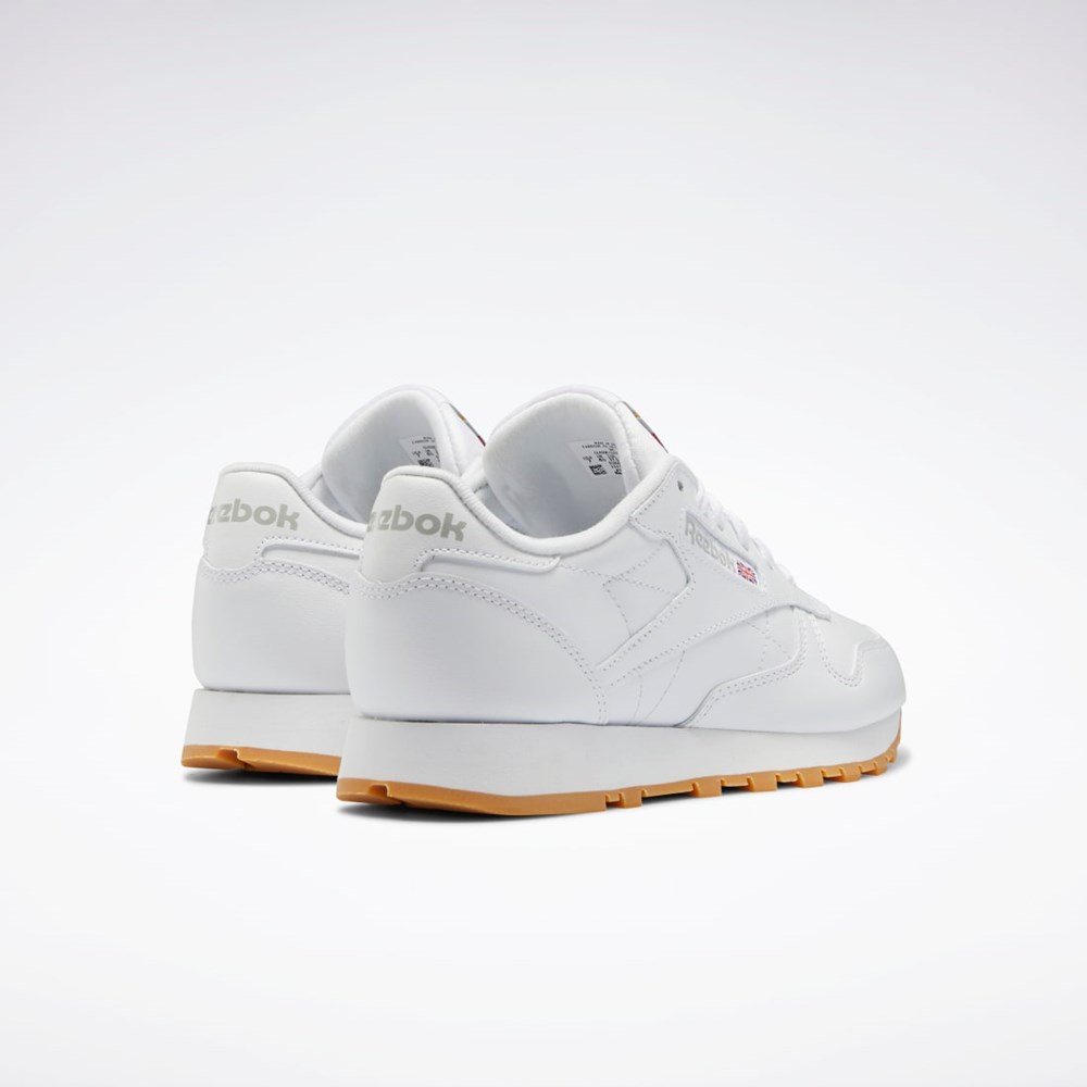 Reebok Classic Leather Shoes Biele Siva | JSELR1598