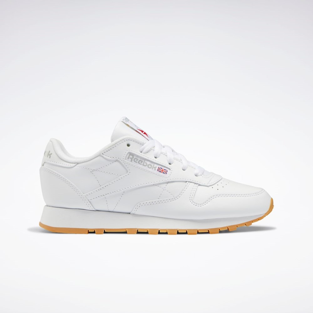 Reebok Classic Leather Shoes Biele Siva | JSELR1598