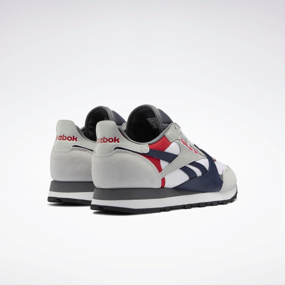 Reebok Classic Leather Shoes Biele Siva Siva | WFAZI6849