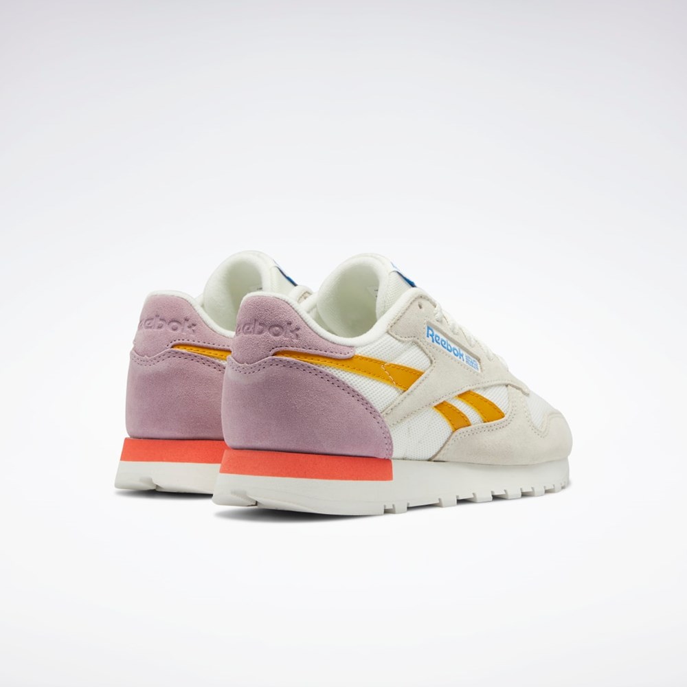 Reebok Classic Leather Shoes Chalk / Bright Ochre / Infused Lilac | BPWOL7524