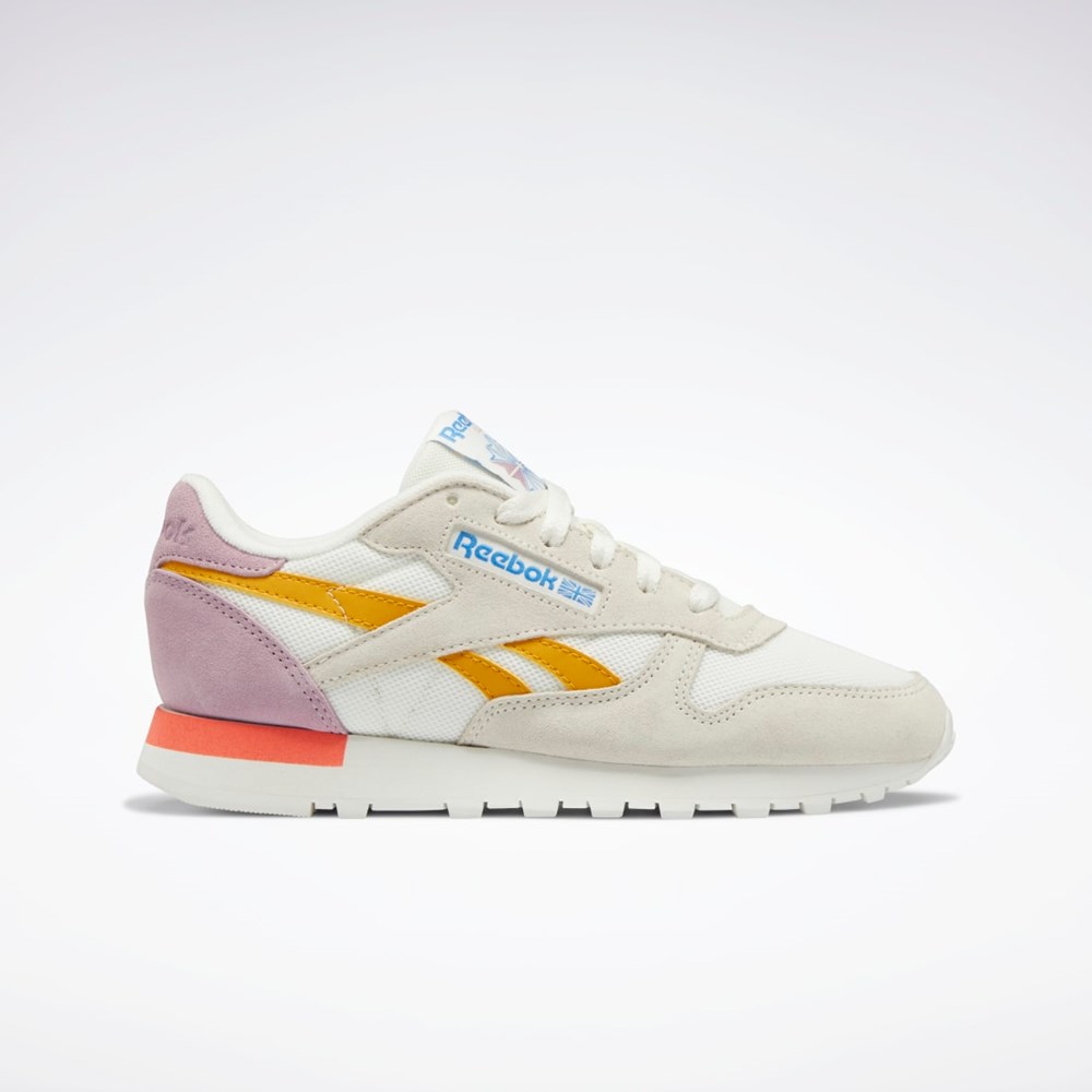 Reebok Classic Leather Shoes Chalk / Bright Ochre / Infused Lilac | BPWOL7524