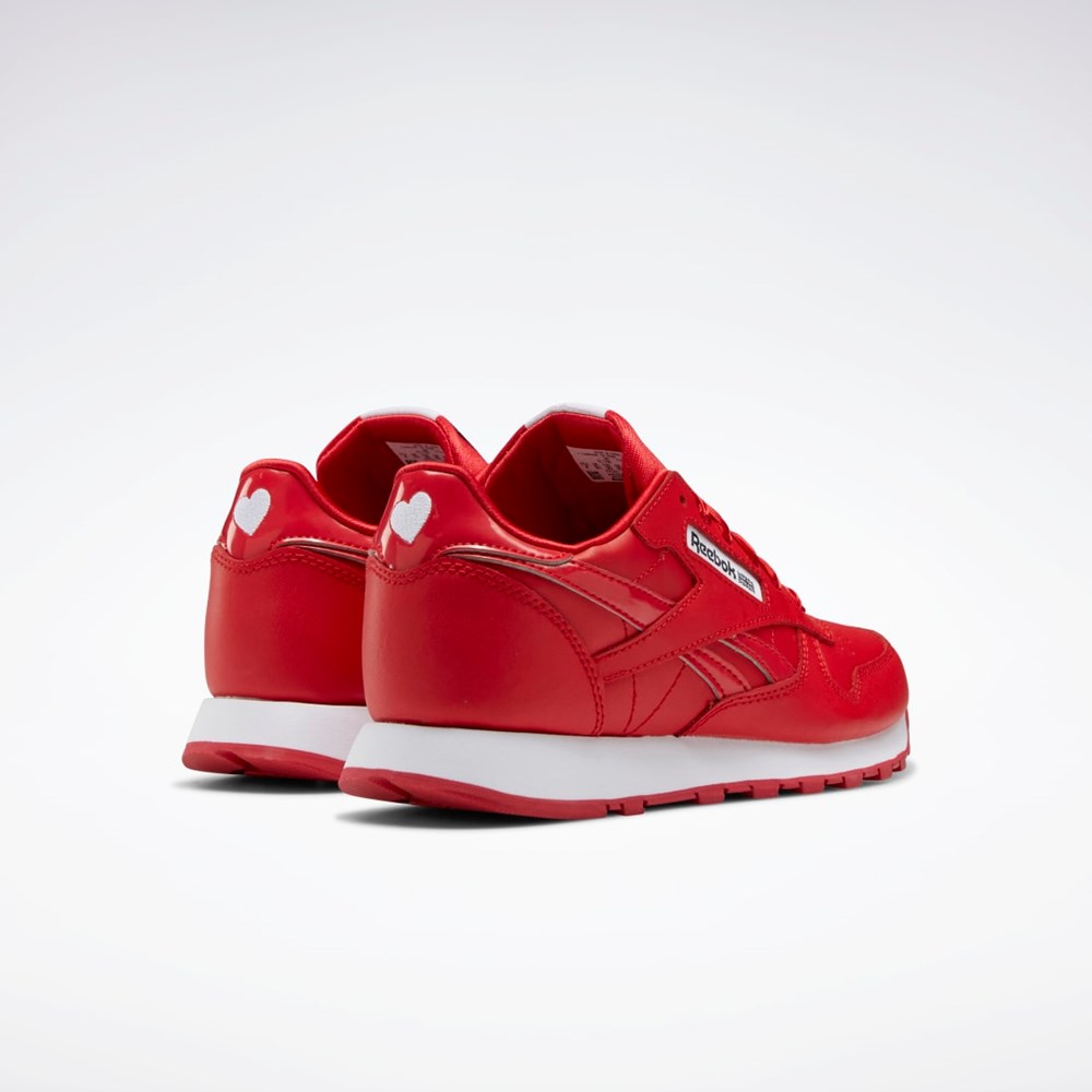 Reebok Classic Leather Shoes - Grade School Červené Červené Biele | GPWJT9725