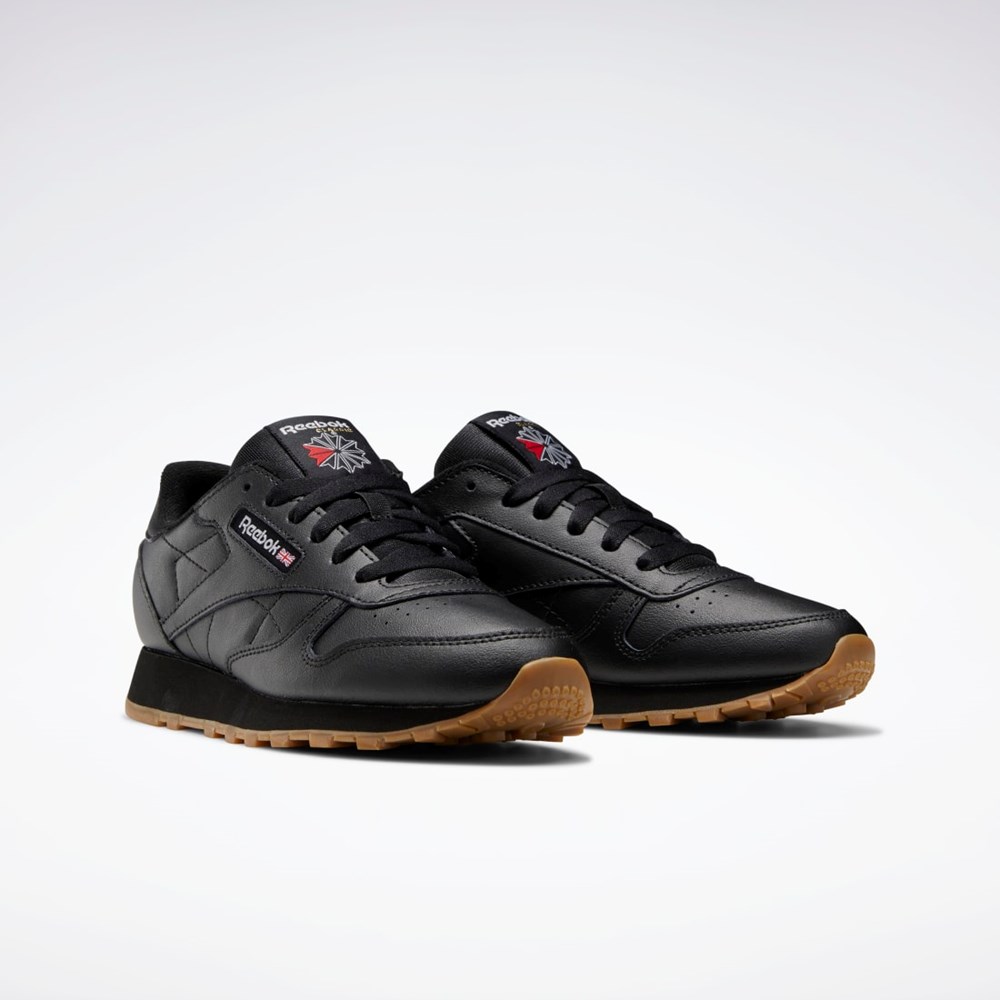 Reebok Classic Leather Shoes - Grade School Čierne Čierne | TYUXS5602