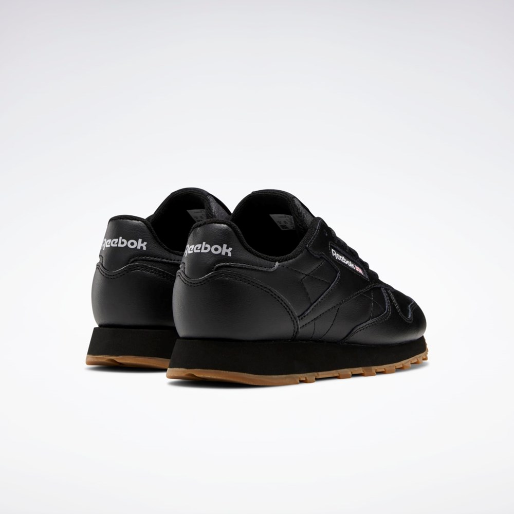 Reebok Classic Leather Shoes - Grade School Čierne Čierne | TYUXS5602