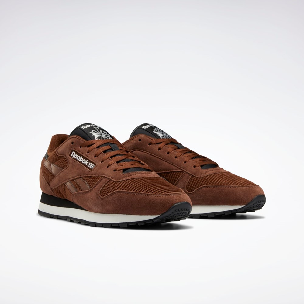 Reebok Classic Leather Shoes Hnede Čierne | UDBIY3508