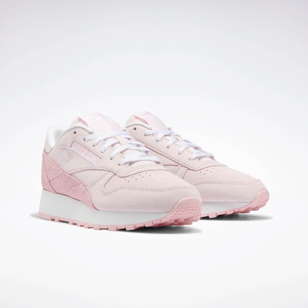 Reebok Classic Leather Shoes Ruzove Ruzove Biele | OIWSQ3508