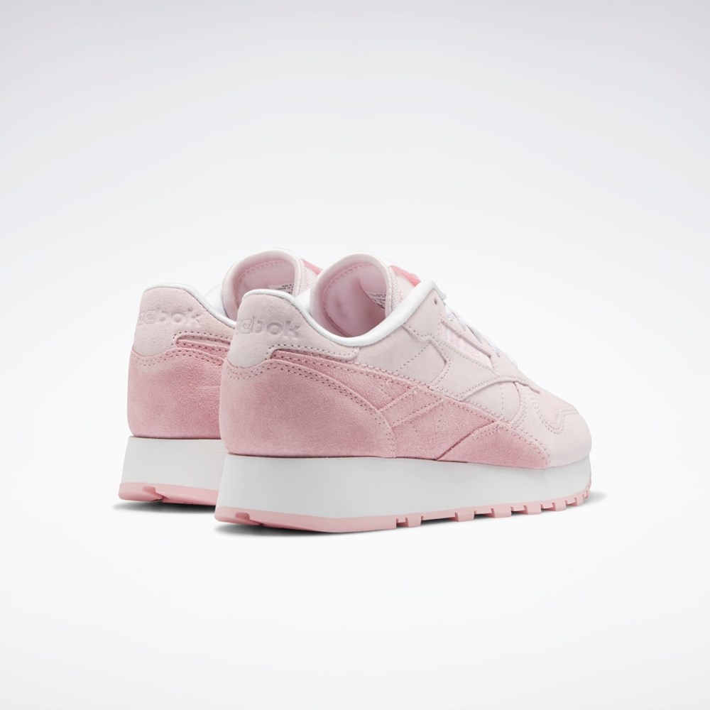 Reebok Classic Leather Shoes Ruzove Ruzove Biele | OIWSQ3508