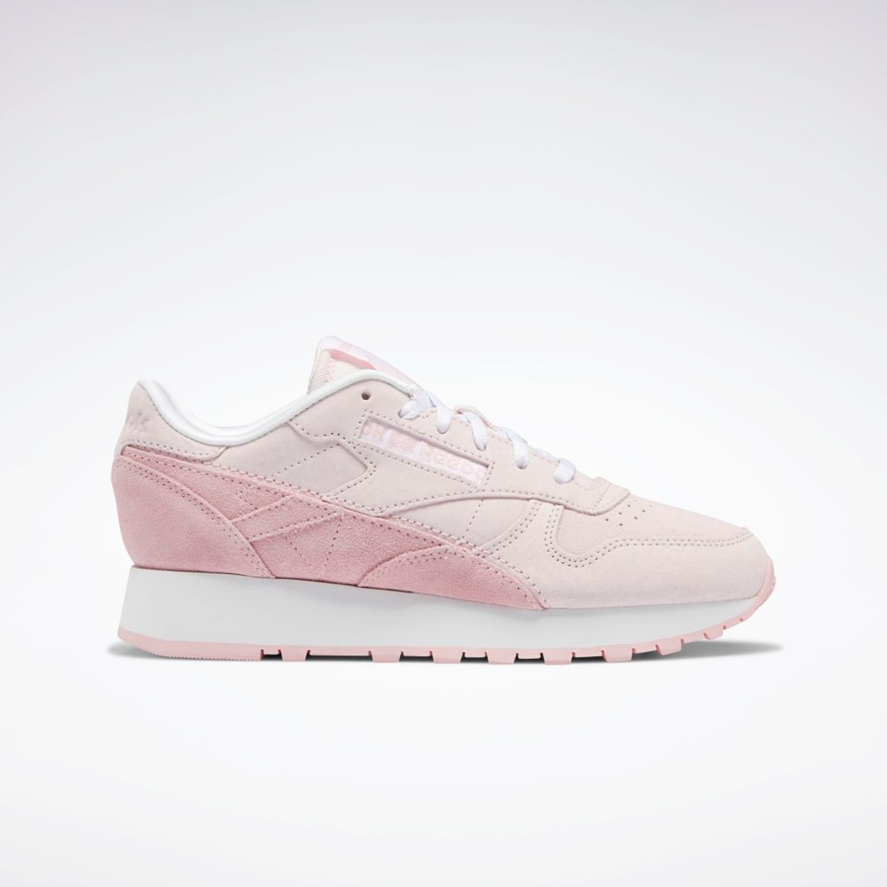 Reebok Classic Leather Shoes Ruzove Ruzove Biele | OIWSQ3508