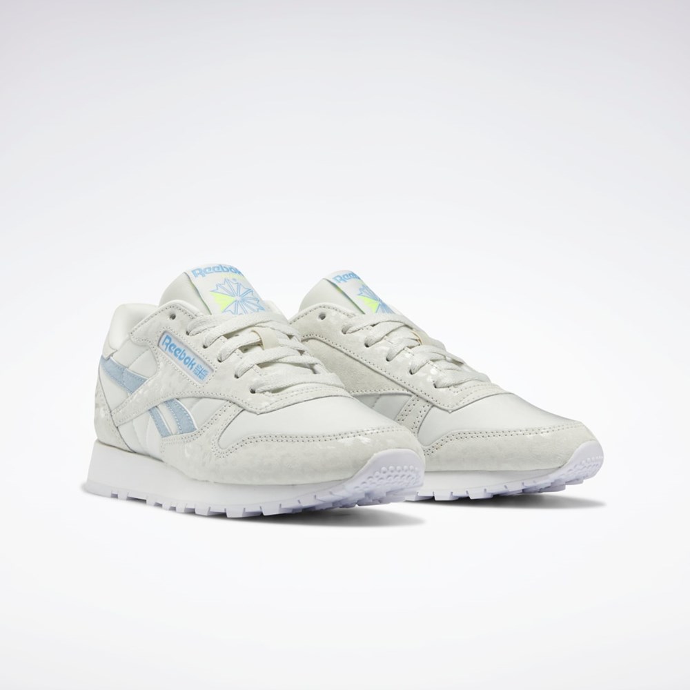 Reebok Classic Leather Shoes Siva Biele Siva | BUHXZ3961