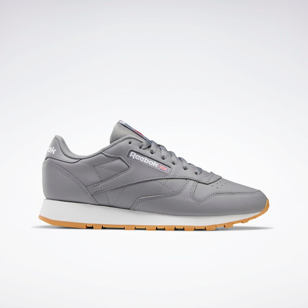 Reebok Classic Leather Shoes Siva Biele | EXWTC5712