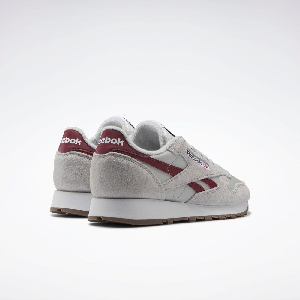 Reebok Classic Leather Shoes Siva Siva Bordove | MTPDS7415