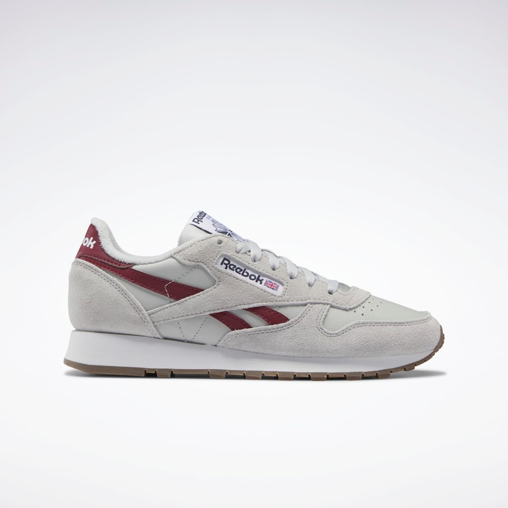 Reebok Classic Leather Shoes Siva Siva Bordove | MTPDS7415