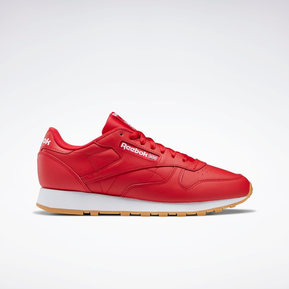 Reebok Classic Leather Shoes Červené Biele | DCKNS7496