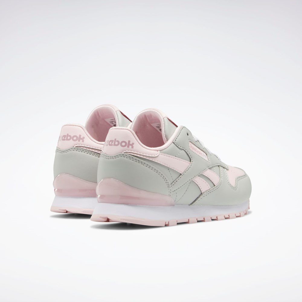 Reebok Classic Leather Step 'n' Flash Shoes - Preschool Siva Siva Ruzove | QIXYP4075