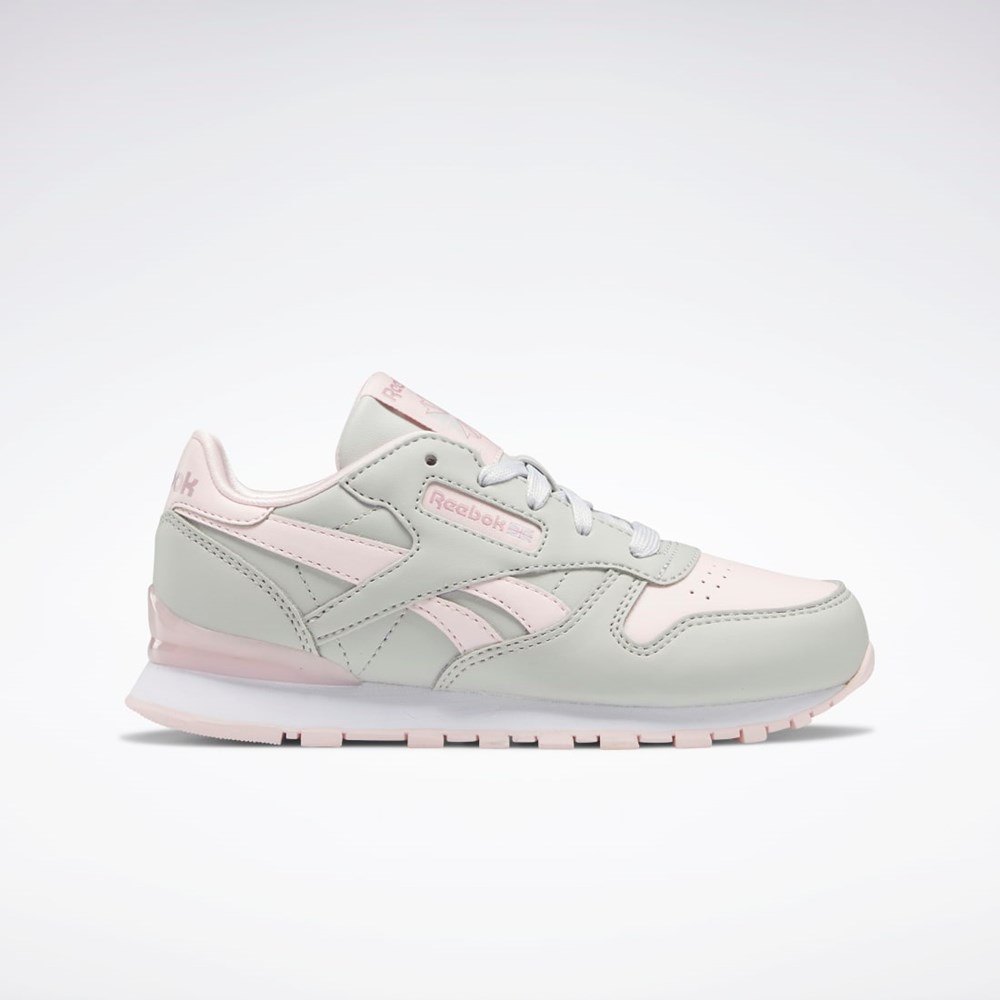 Reebok Classic Leather Step 'n' Flash Shoes - Preschool Siva Siva Ruzove | QIXYP4075