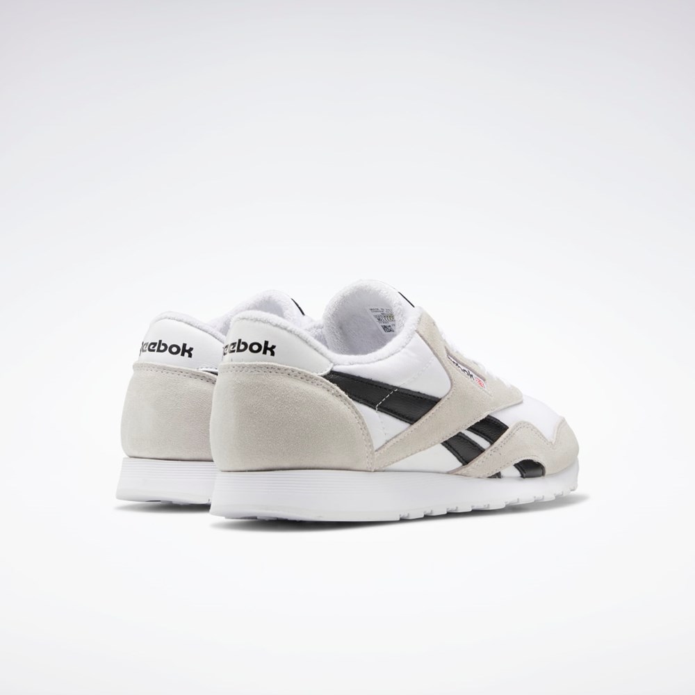 Reebok Classic Nylon Shoes Biele Biele Čierne | QUTSA7495