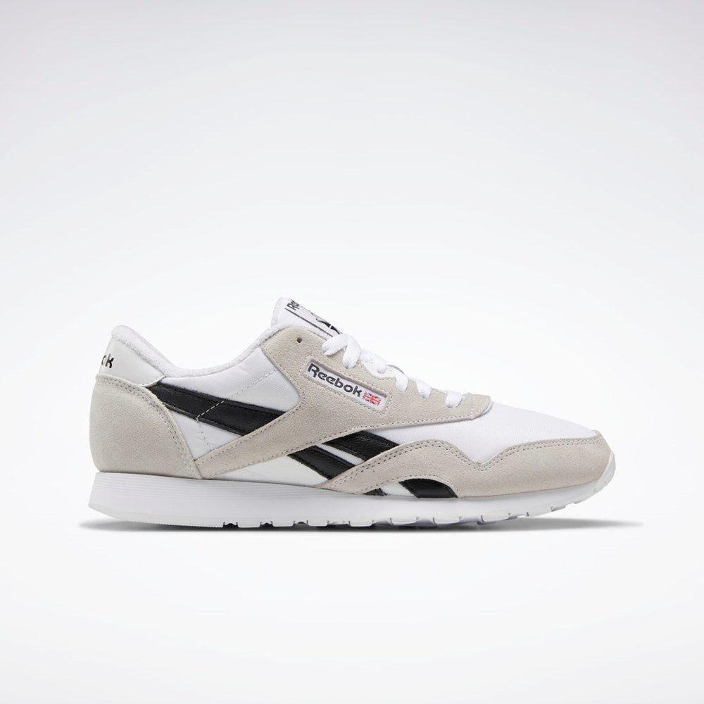 Reebok Classic Nylon Shoes Biele Biele Čierne | QUTSA7495