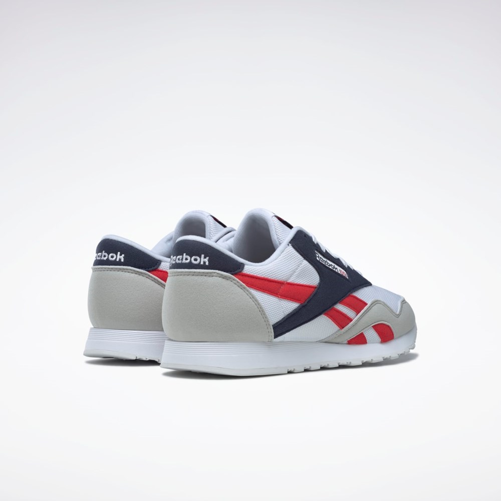 Reebok Classic Nylon Shoes Biele Námornícka Modrá Červené | RJOLW8954