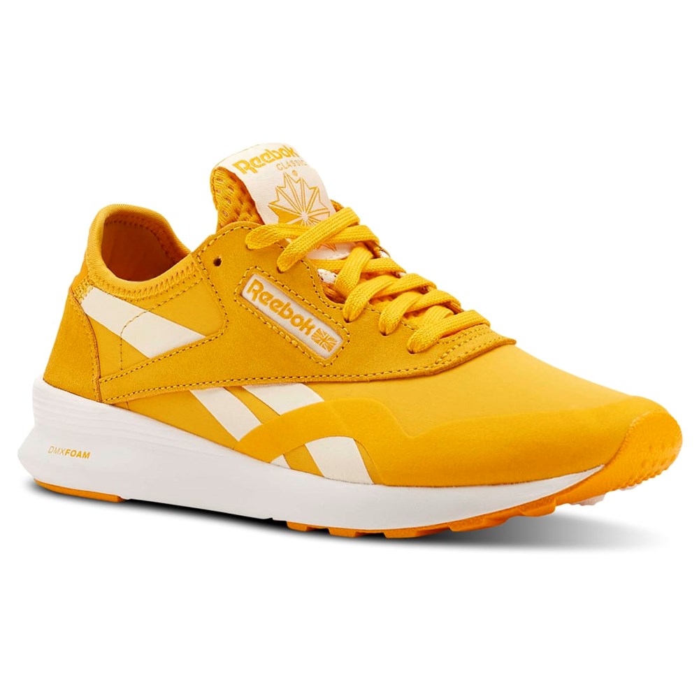 Reebok Classic Nylon Shoes Zlate Biele | NMUKT7924