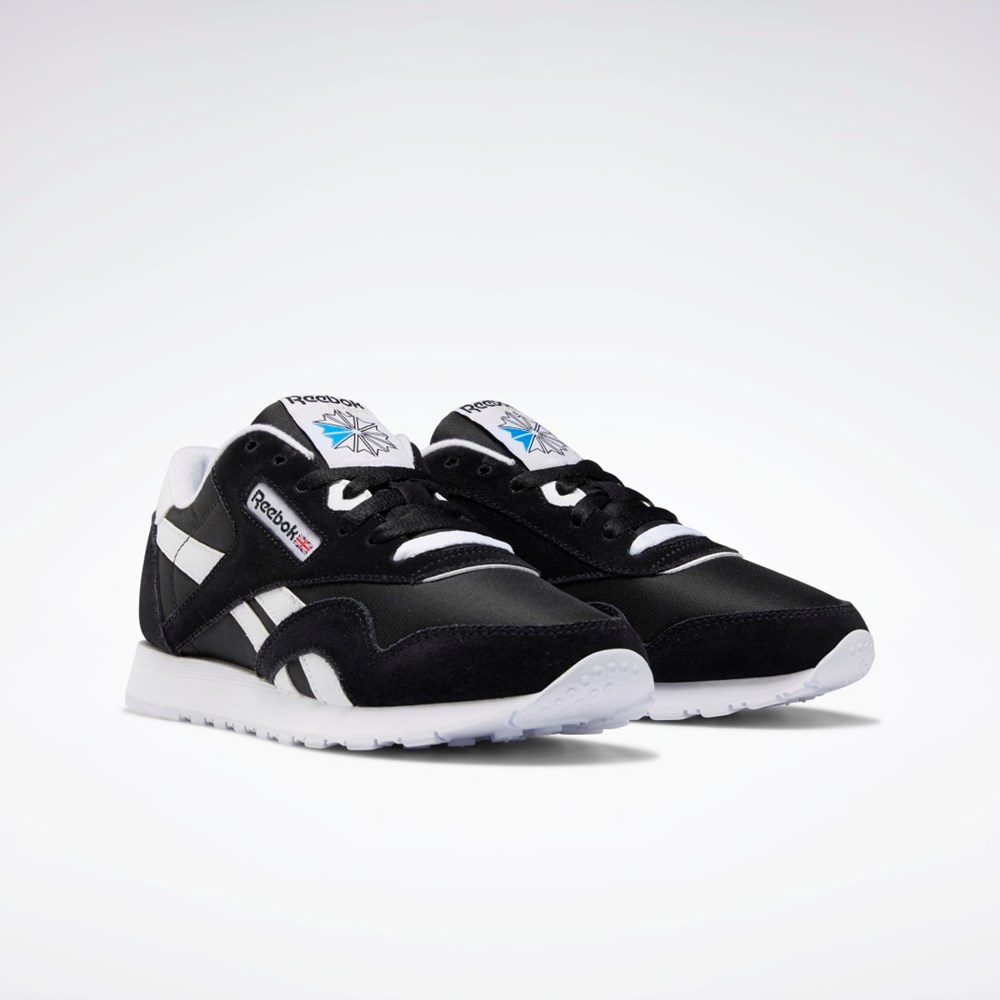 Reebok Classic Nylon Shoes Čierne Čierne Biele | BZAMC1763