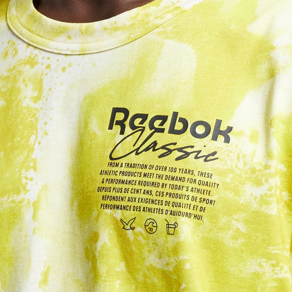 Reebok Classics Allover Print Grafika T-Shirt Žlté | RFOJM8369