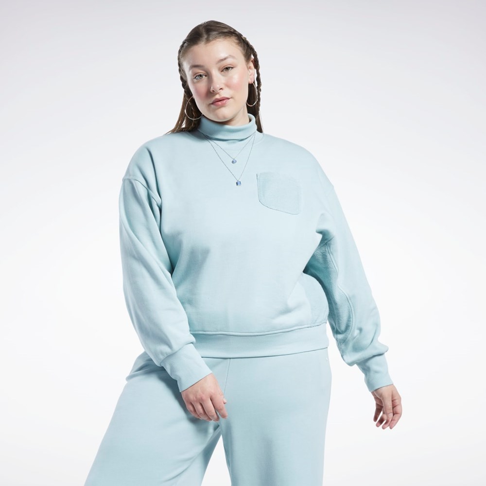 Reebok Classics Bavlnene French Terry Sweatshirt (Plus Size) Siva | XAVBP7239