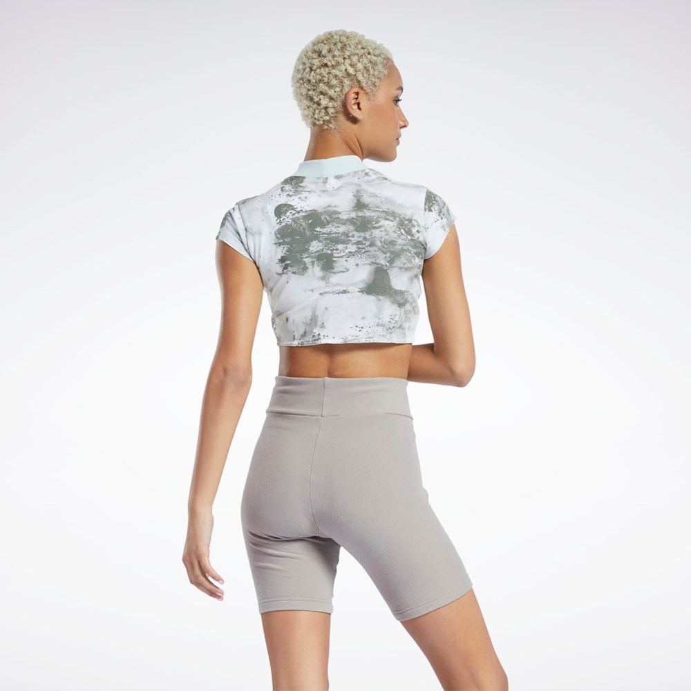 Reebok Classics Cloud Splatter-Print Kratke Sleeve Cropped T-Shirt Svetlo | LQSBW7814