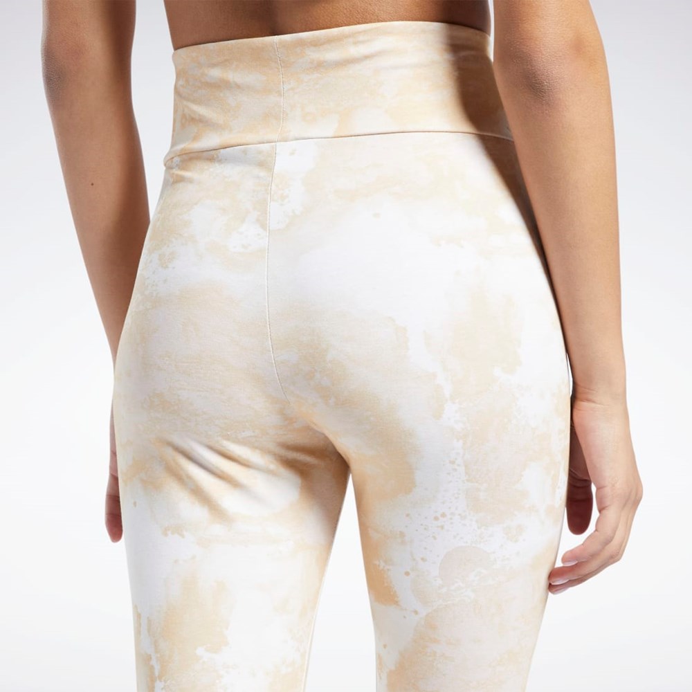 Reebok Classics Cloud Splatter-Print Leggings Stucco | SZJNT2806