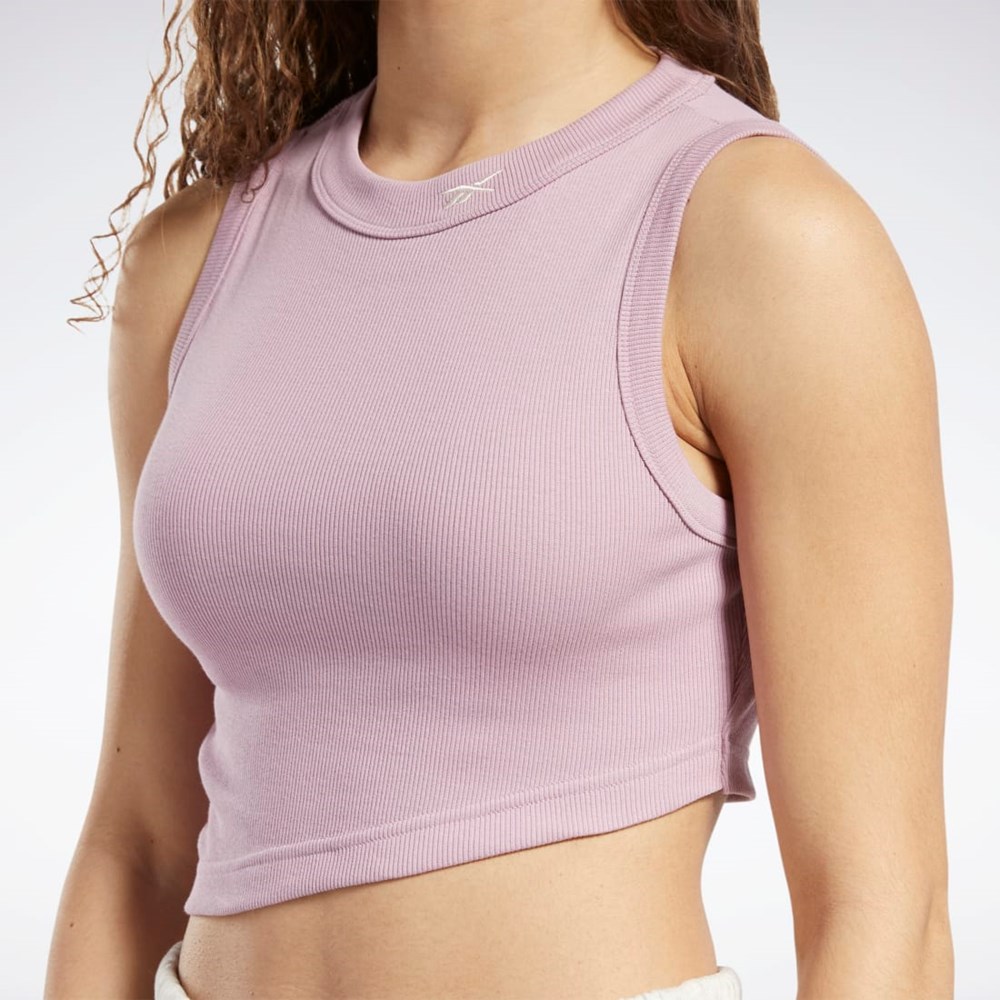 Reebok Classics Cropped Rebrovaný Tank Top Infused Lilac | RMFTZ3981