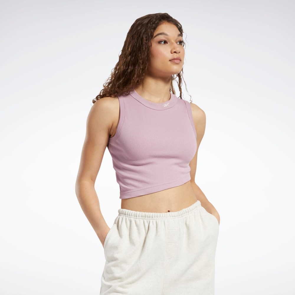 Reebok Classics Cropped Rebrovaný Tank Top Infused Lilac | RMFTZ3981