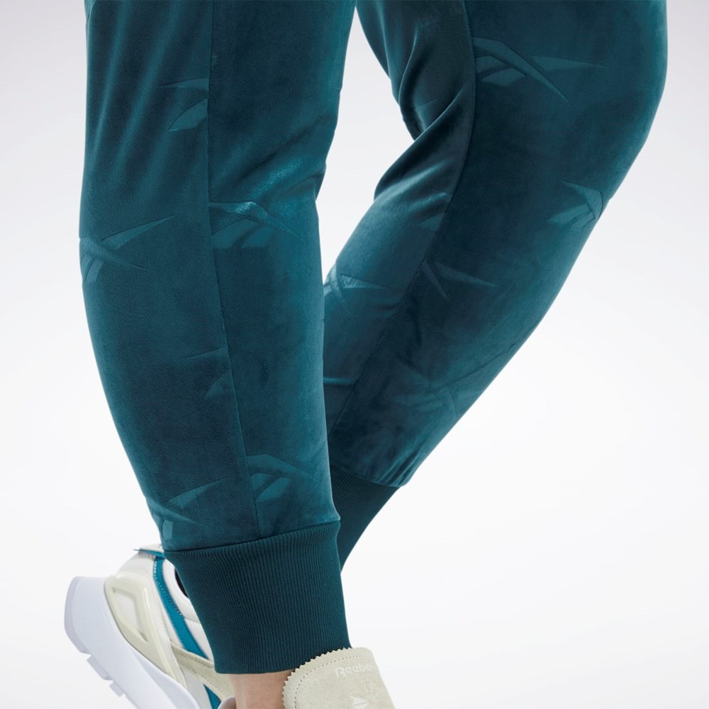 Reebok Classics Energy Q4 Velour Pants (Plus Size) Zelene | EGVDC7915