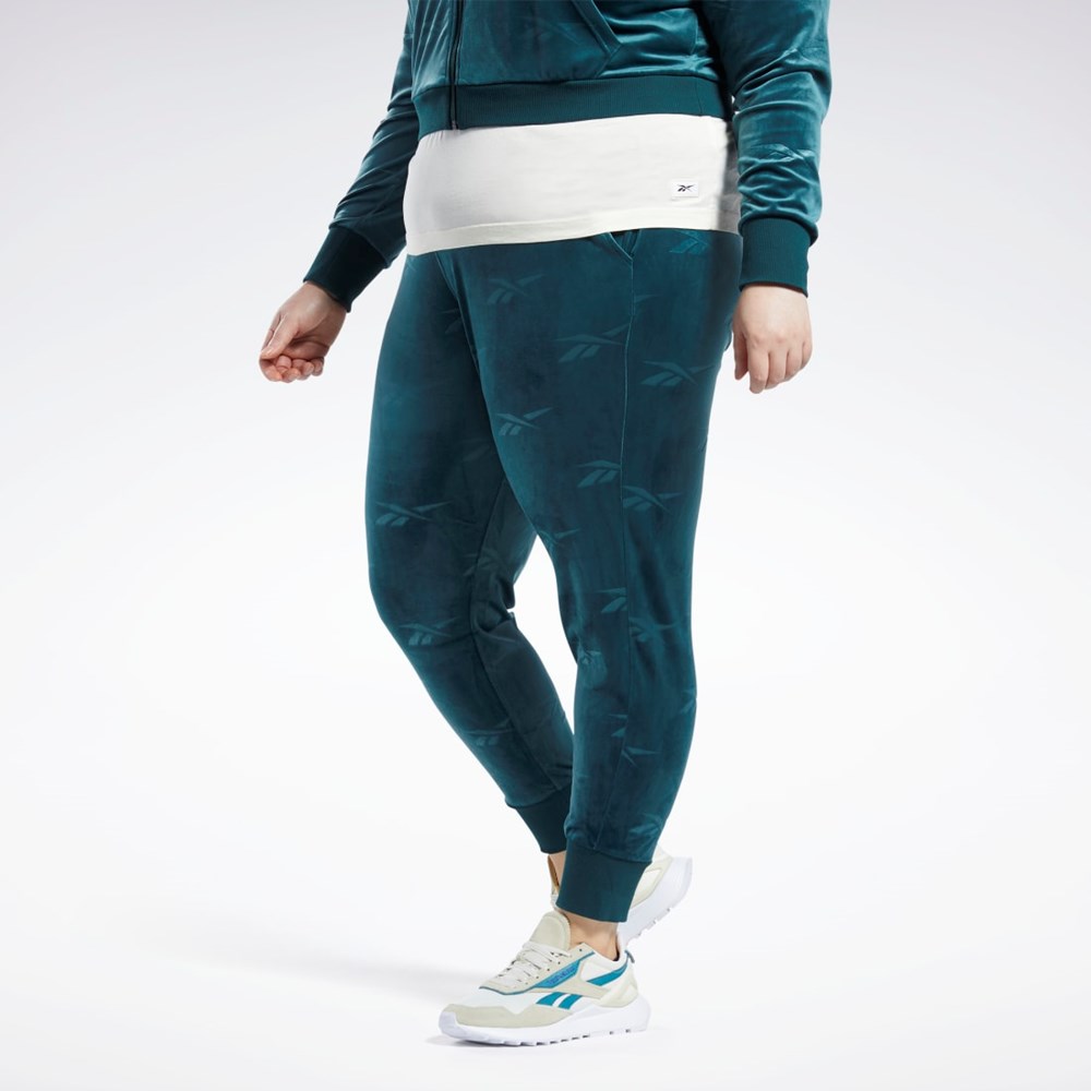 Reebok Classics Energy Q4 Velour Pants (Plus Size) Zelene | EGVDC7915