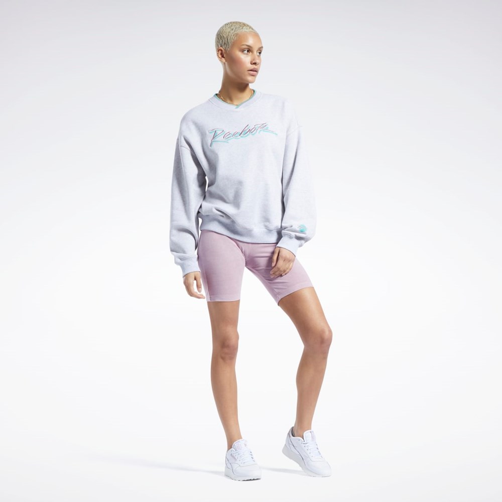 Reebok Classics Grafika Sweatshirt Svetlo Siva | WZYNU7039