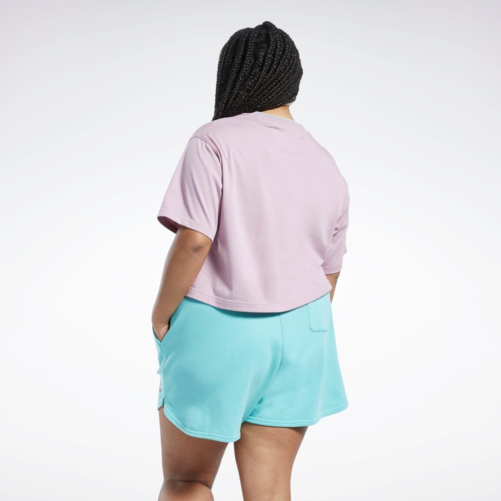 Reebok Classics Grafika T-Shirt (Plus Size) Infused Lilac | CYAHK2583