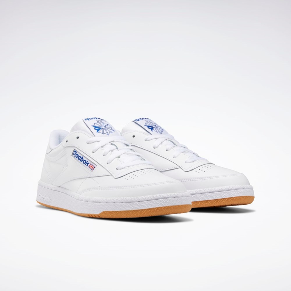 Reebok Club C 85 Shoes Biele Kráľovská Modrá | BUOEF0689