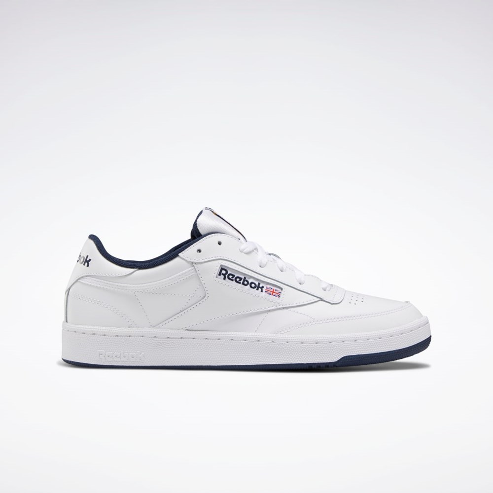 Reebok Club C 85 Shoes Biele Námornícka Modrá | EXPOI9643