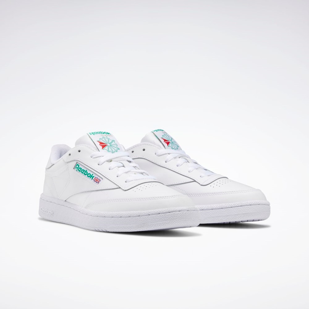 Reebok Club C 85 Shoes Biele Zelene | JZKRS5128