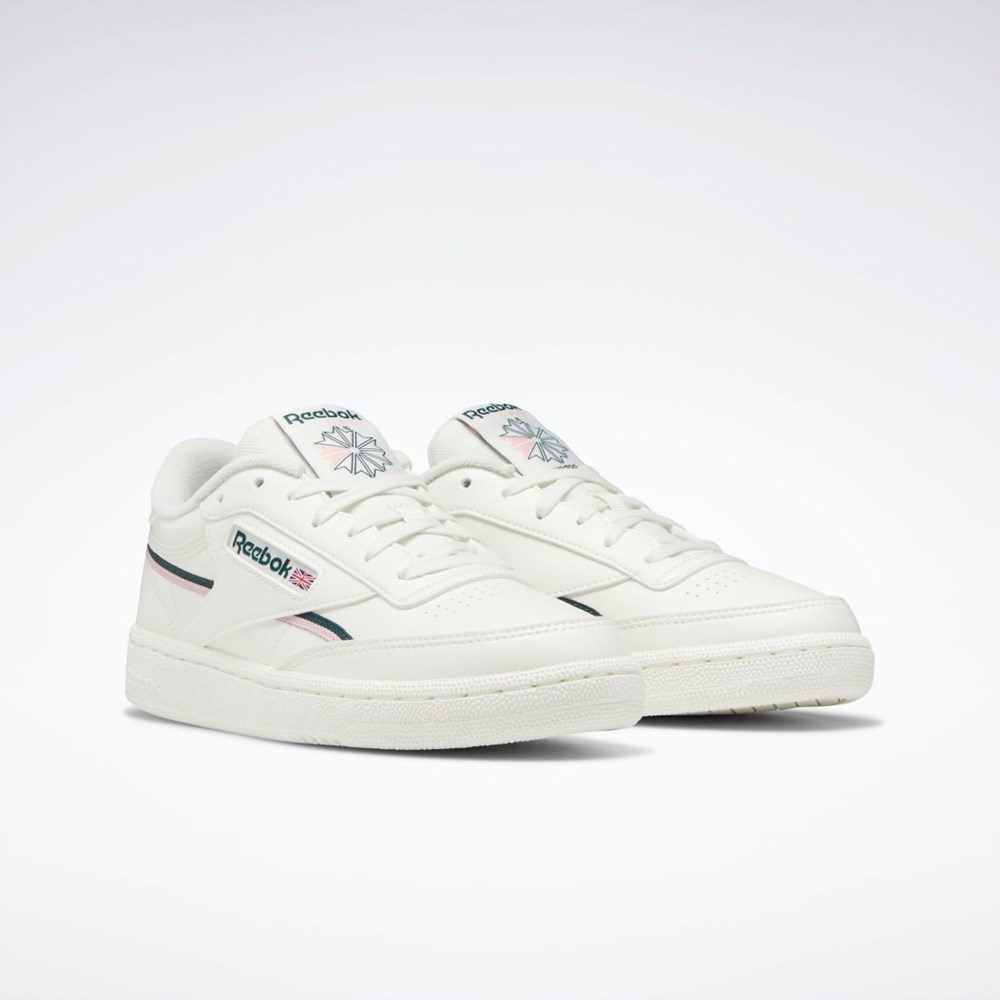 Reebok Club C 85 Vegánske Shoes Ruzove Zelene | NYDHL6973