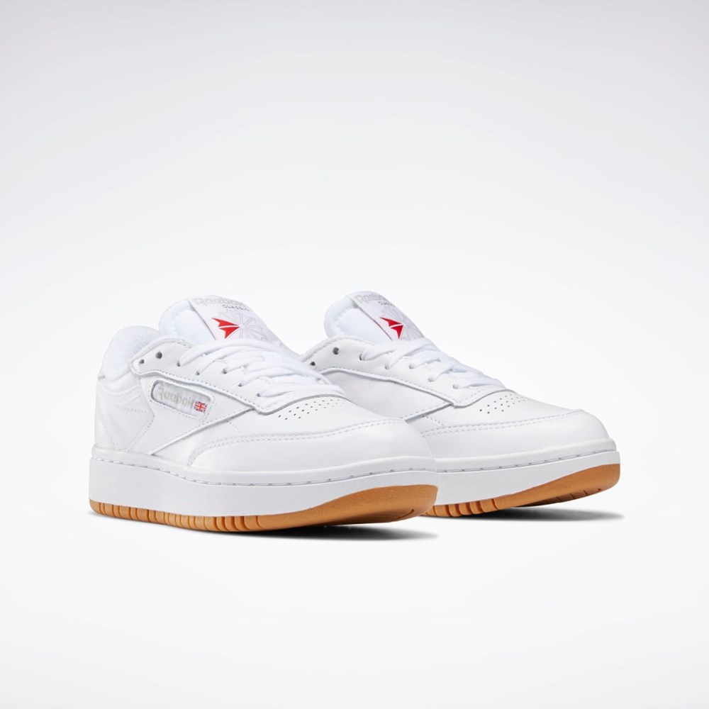 Reebok Club C Double Shoes Biele Biele | DKOQM4625