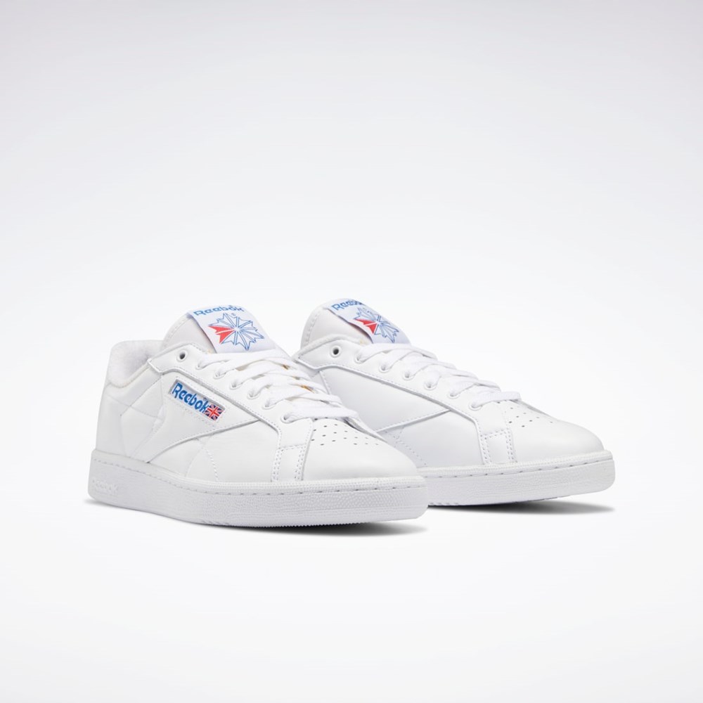 Reebok Club C Grounds Shoes Biele Modre Červené | AJPGQ1285