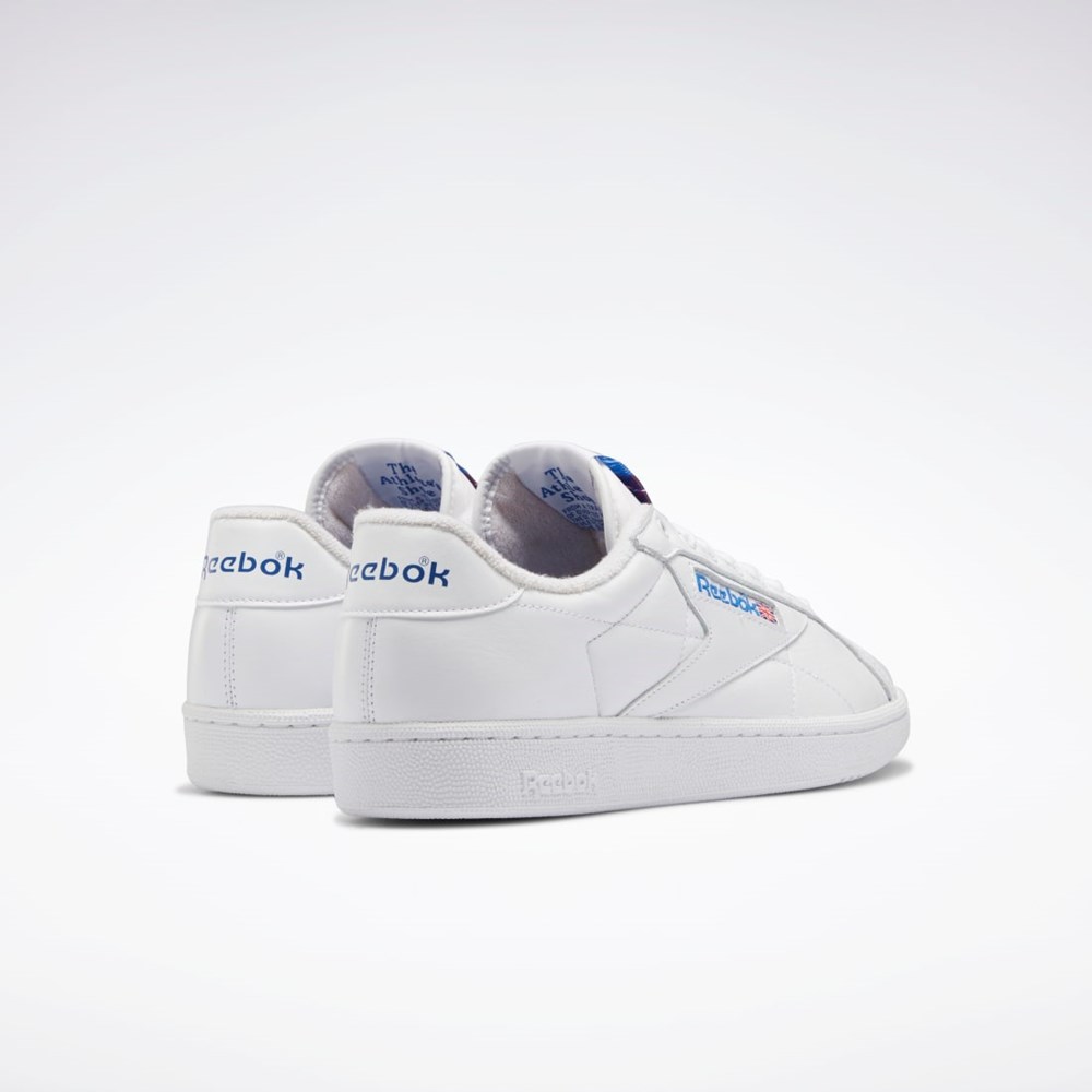 Reebok Club C Grounds Shoes Biele Modre Červené | AJPGQ1285