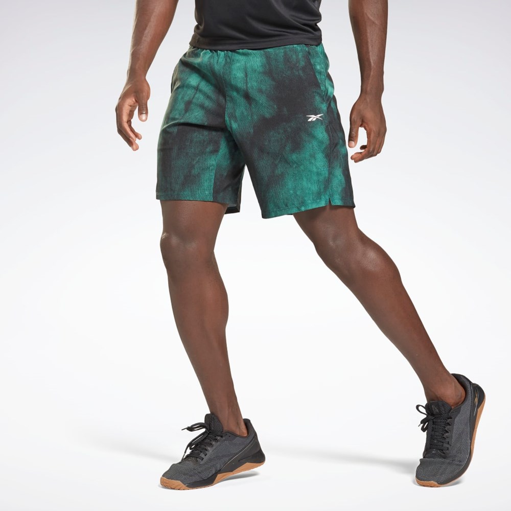 Reebok Epic Lahke Printed Tréningová Shorts Midnight Pine | YKMZG2961