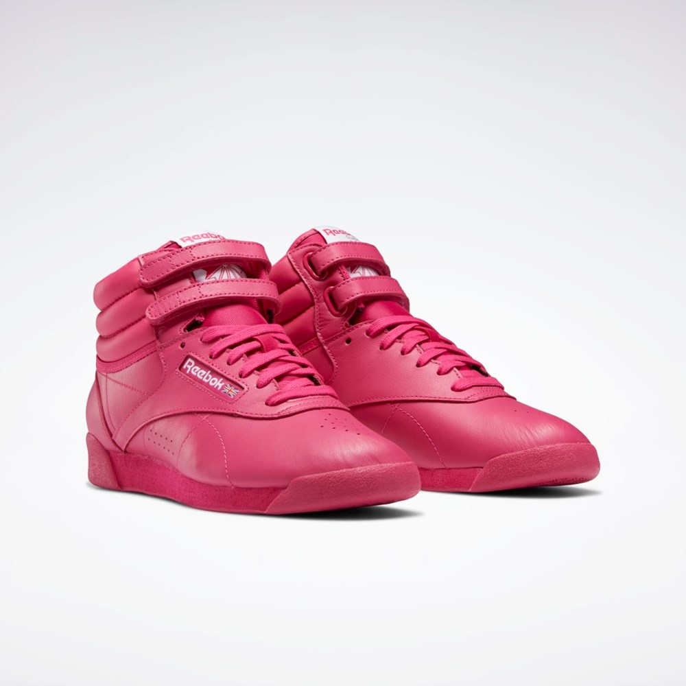 Reebok Freestyle Hi Shoes Ruzove Ruzove Biele | KUGQM7903