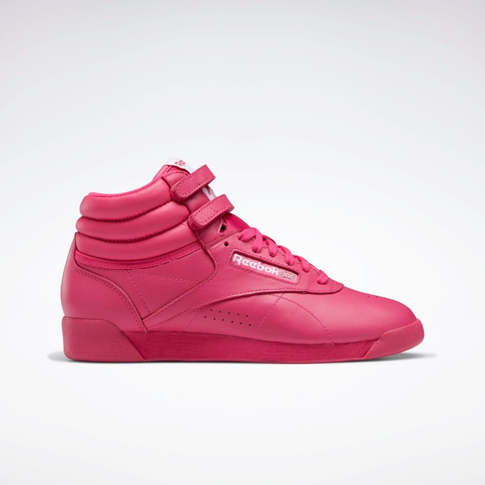 Reebok Freestyle Hi Shoes Ruzove Ruzove Biele | KUGQM7903