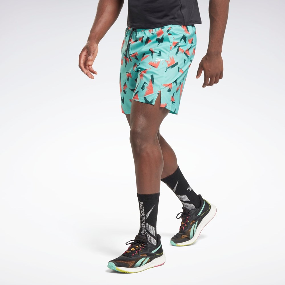 Reebok Grafika Speed 2.0 Shorts Semi Classic Teal | XNOVM3896