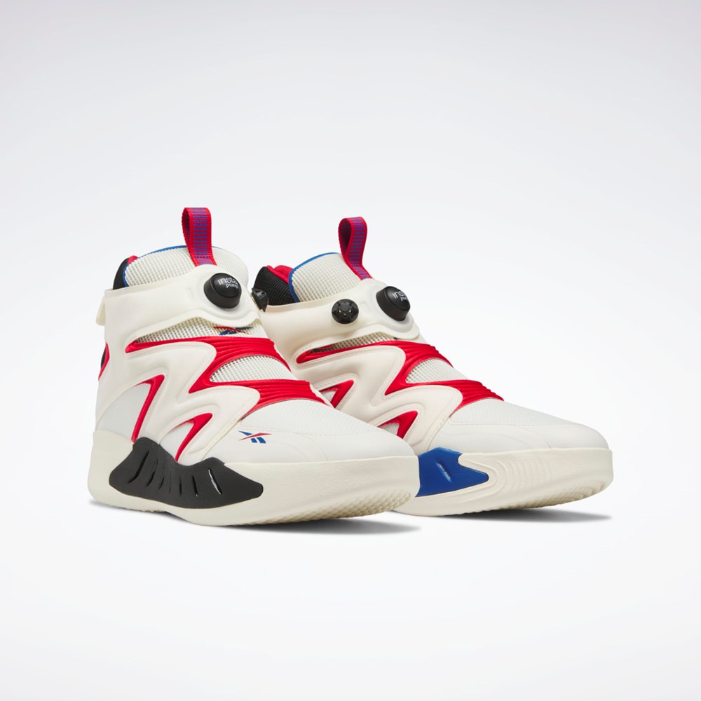 Reebok Instapump Fury Zone Stredne Basketball Shoes Biele Červené Modre | PRMYF4912