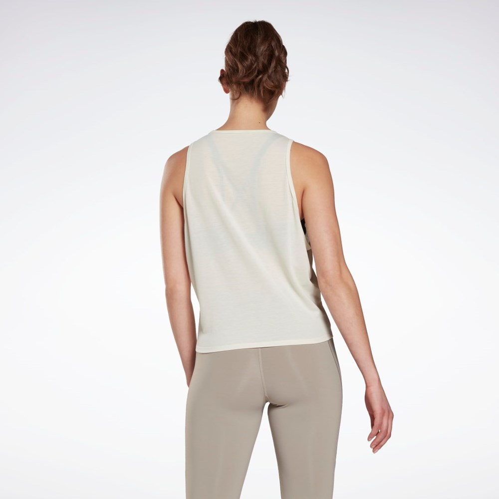 Reebok Joga Long Tank Top Biele | NRTEC2897