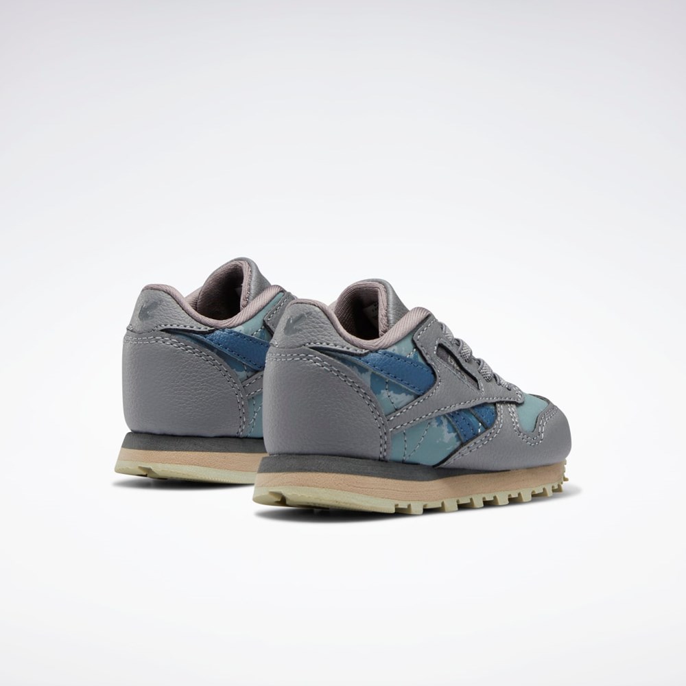 Reebok Jurassic World Classic Leather Shoes - Toddler Siva Modre | KJNDM6049